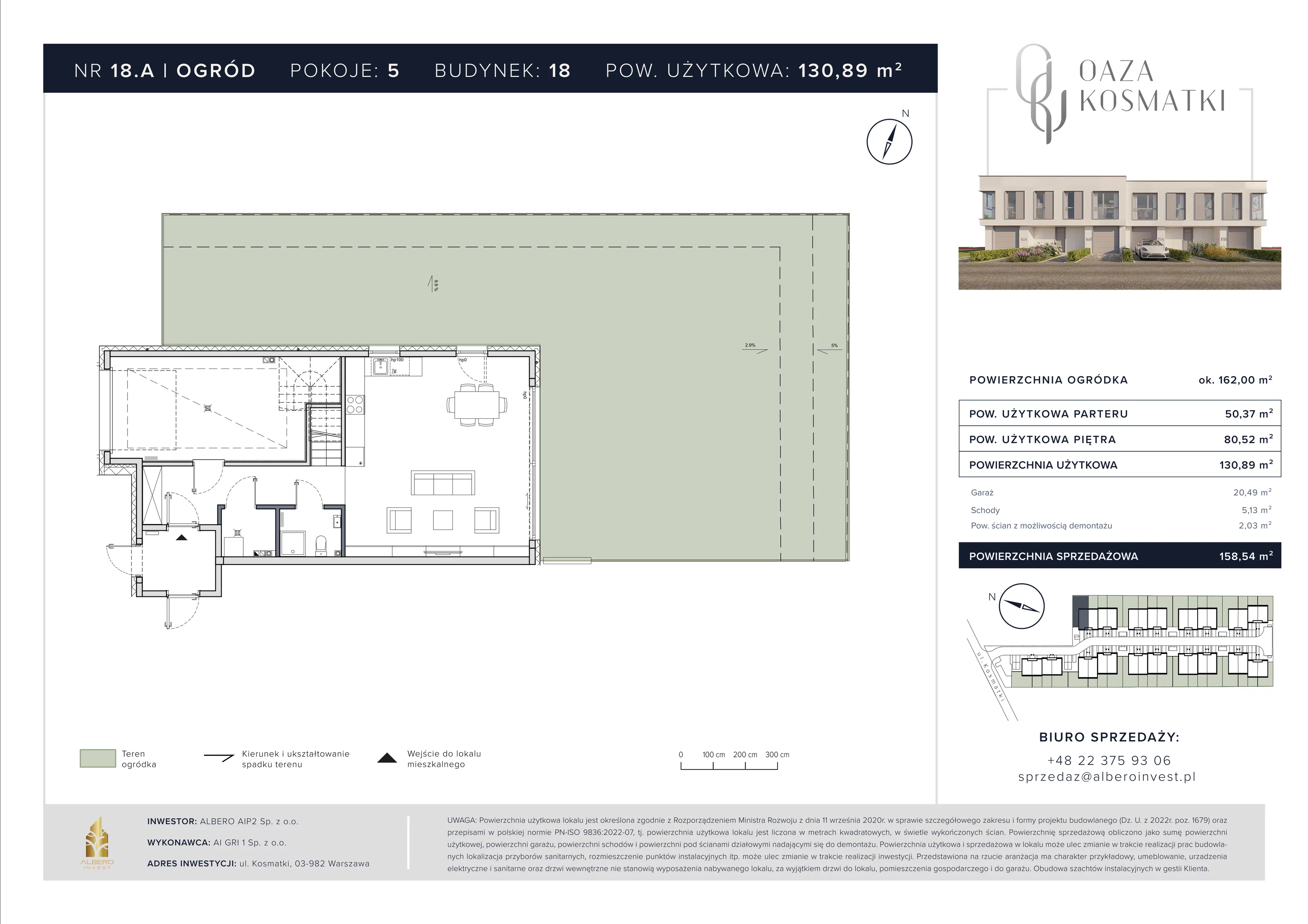 Dom 130,89 m², oferta nr 18.A, Oaza Kosmatki, Warszawa, Wawer, Gocław, ul. Kosmatki 32/34